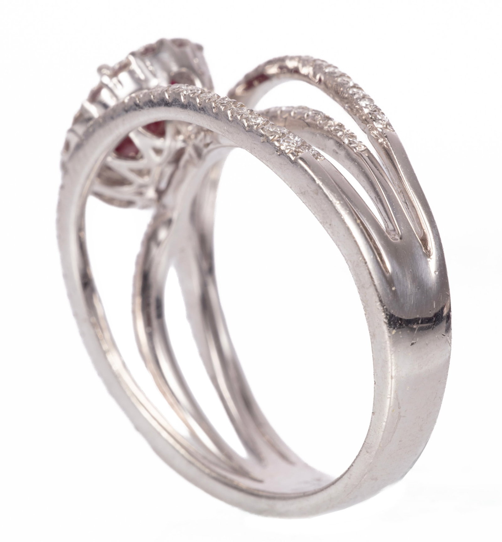 Platinum, Burmese Ruby and Diamond Ring - 3