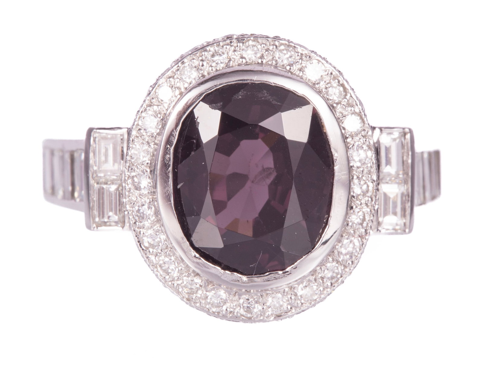 Platinum, Spinel and Diamond Man's Ring | 5.28 spinel tcw (1 of 5)