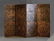 Leather Four Panel Folding Screen