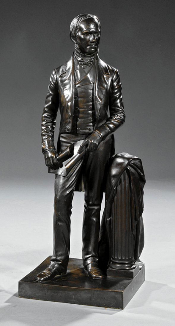 Charles Wynne Nichols (British/American, 1831: Charles Wynne Nichols (British/American, 1831-1903), after models by Thomas Ball (American, 1819-1911), a fine bronze figure of "Henry Clay", inscribed on rear of base "T. Ball Sculpt. Boston 1858/ Pa