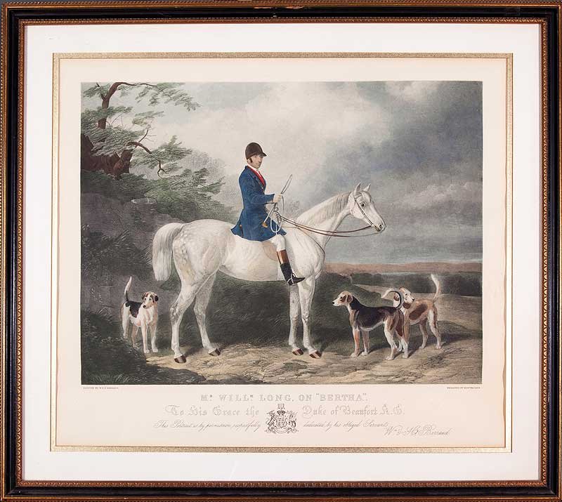 After William and Henry Barraud (British, 1810): After William and Henry Barraud (British, 1810-1850 and 1811-1874), "Mr. William Long on Bertha" and "Mr. Charles Davis on Traverser", later restrikes after the 1849 hand-colored engravings by EDW Hac