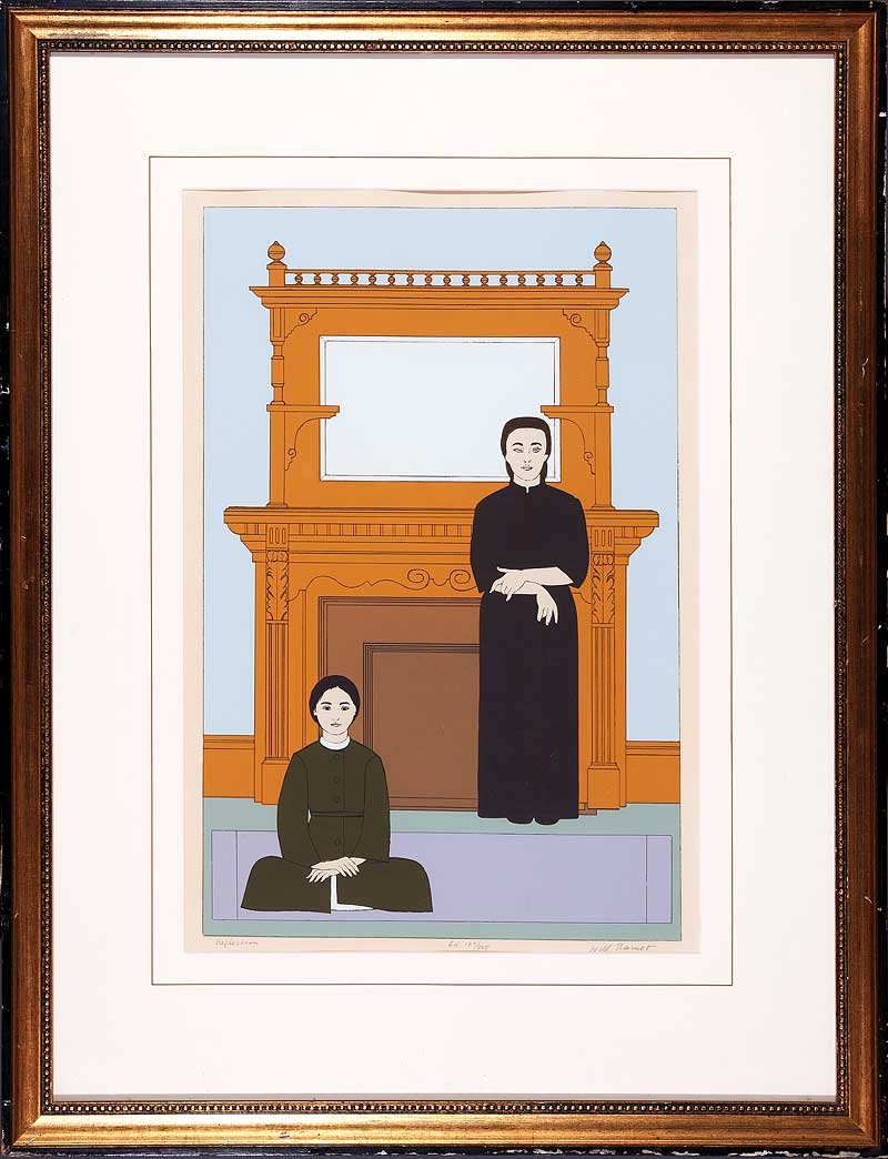Will Barnet (American, 1911-2012): Will Barnet (American, 1911-2012), "Reflection", 1971, serigraph, pencil-signed, titled and numbered 127/225, sight 23 in. x 15 in., framed Provenance: Collection of Ronald Bourgeois and Chuck East, N
