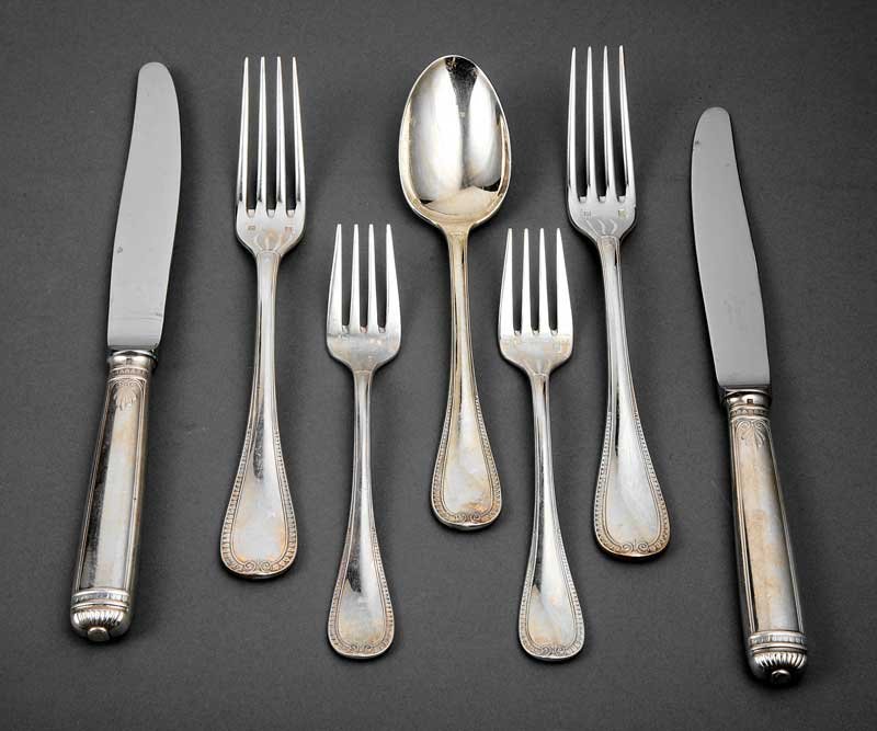 Christofle "Malmaison" Silverplate Flatware