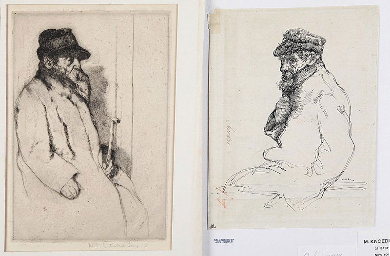 A Group of Nine American School Etchings: A Group of Nine American School Etchings, including: John Taylor Arms, "The Piazza, Venzone", 1931, and "Untitled (Half Timber Building)"; Samuel Chamberlain, "Cour du Marche-Bruges"; Louis Conrad Ros