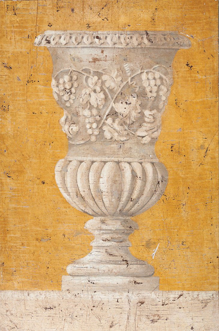 Continental School: Continental School, "Ode to a Grecian Urn", oil on canvas relined on burlap, inscribed "Jacques Lamy, Dallas" en verso, 48 in. x 32 in., unframed