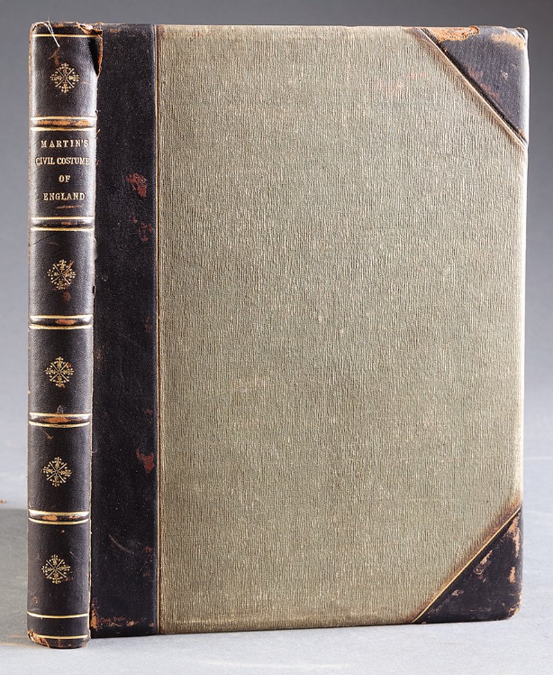 [Hand-Colored Engravings of English Costumes]: [Hand-Colored Engravings of English Costumes], Martin, Charles, The Civil Costume of England from the Conquest to the Present Time..., 1842, London, Henry Bohn, octavo, (11 3/4 in. x 8 1/2 in.), three