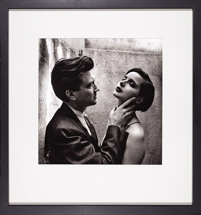 Helmut Newton (German/Australian, 1920-2004): Helmut Newton (German/Australian, 1920-2004), "David Lynch and Isabella Rossellini, Los Angeles", 1988, silver gelatin print, signed, titled, dated and editioned "3/10" in pencil en verso, 19 in. x 18