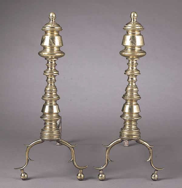 A Pair of American Classical Brass And