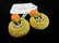 Yellow Gold, Pink Coral, Diamond Ear Clips - 2