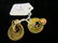 Yellow Gold, Pink Coral, Diamond Ear Clips - 3