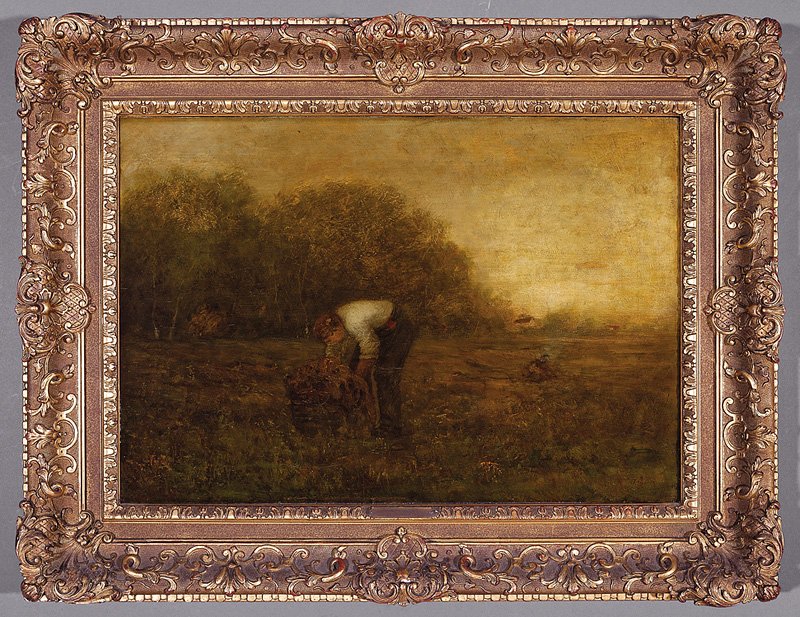 George Fuller, A.N.A. (American, 1822-1884): George Fuller, A.N.A. (American, 1822-1884), "The Toiler", oil on canvas, signed lower left, titled on brass plaque, artist information typed on label en verso, 18 1/4 in. x 26 1/4 in., framed. Proven