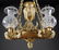 Brass and Gilt Bronze Two-Light Argand Chandelier - 2
