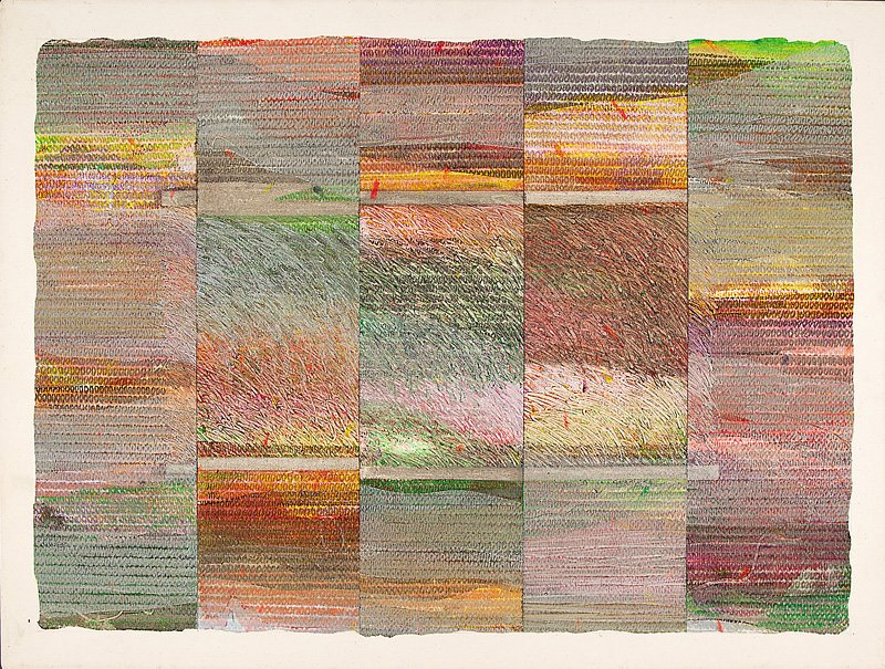 Philip Edward Mullen (American/South Carolina): Philip Edward Mullen (American/South Carolina, b. 1942), "Meadow III", 1980, oil on canvas, signed, titled and dated en verso, 36 in. x 48 in., unframed