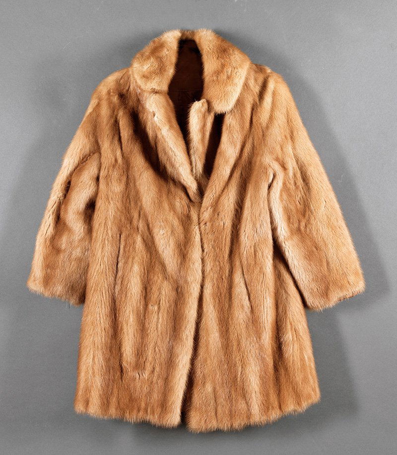 A Mink Jacket: A Mink Jacket, size 6-8, with notched collar, two pockets, lined in brown silk, back length approx. 35 in; together with a fox jacket, size 4-6, two pockets, labeled "Furs by Guarino, Greenbrook, NJ",