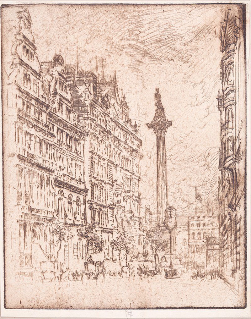 Six American and English Art Etchings: Six American and English Fine Art Etchings, John Taylor Arms (American, 1887-1953), "Burgos" and "Giralda Tower - Seville", 1924, both pencil-signed, titled and dated, sheet 12 1/2 in. x 18 in. and 16