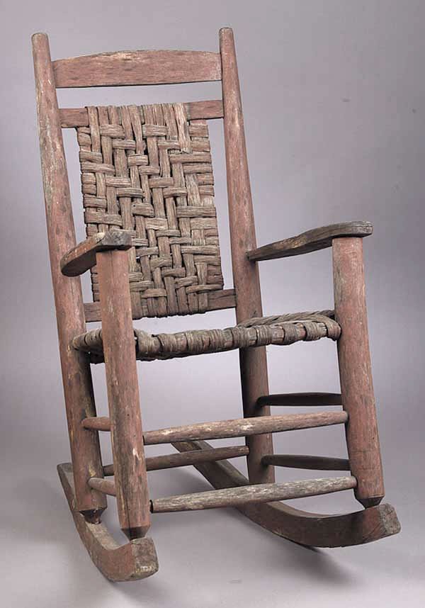 An Antique Southern Pine Red Painted Y