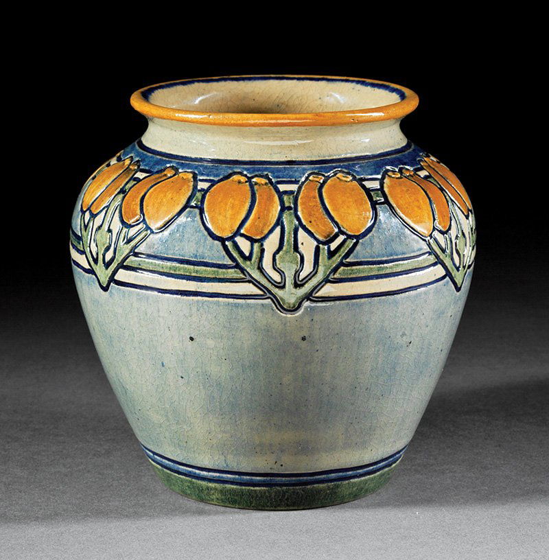 College Art Pottery High Glaze Vase