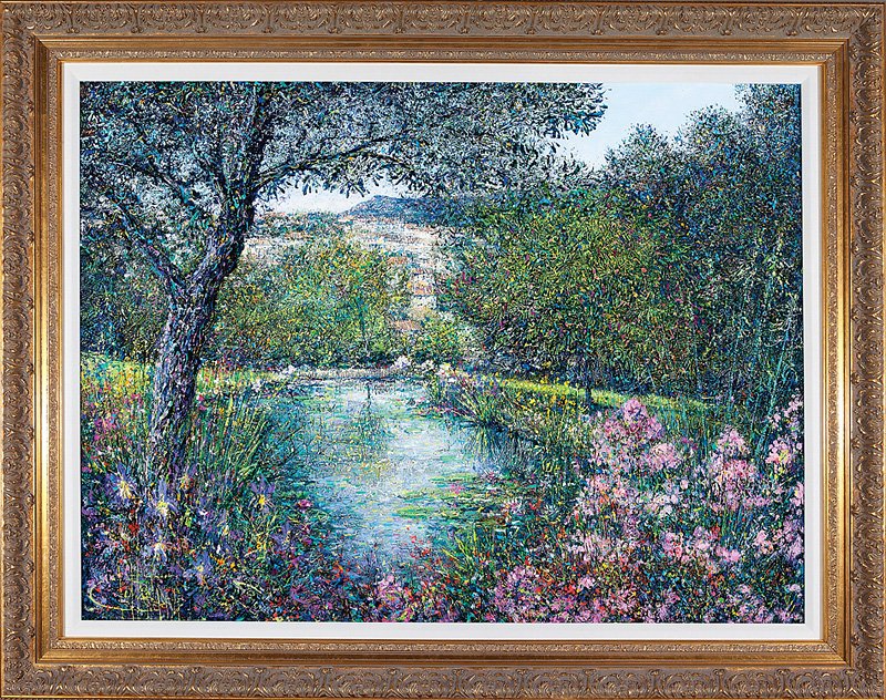 Guy Dessapt (French, b. 1938): Guy Dessapt (French, b. 1938), "Les Tavards a Thiers", 1994, oil on canvas, signed lower left, signed, titled, dated and "Merrill Chase Galleries" label and certificate of authentication en verso, 30 