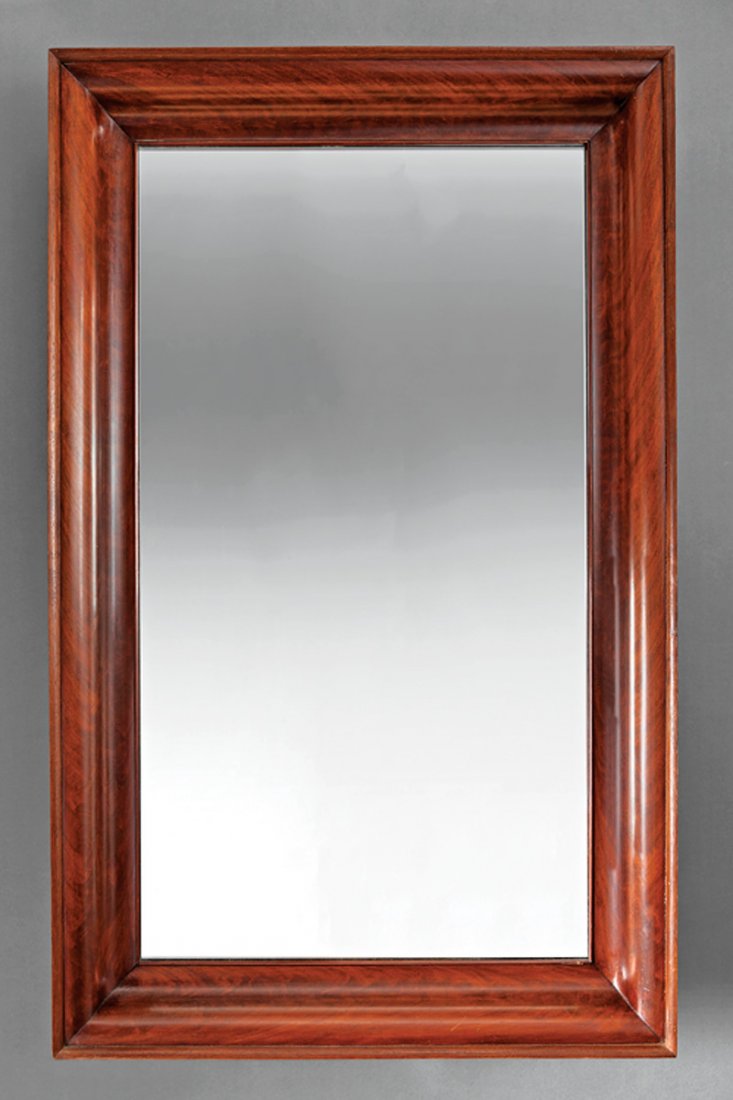 American Classical Mahogany Ogee Mirror: American Classical Mahogany Ogee Mirror, 19th c., h. 42 1/4 in., w. 26 1/4 in