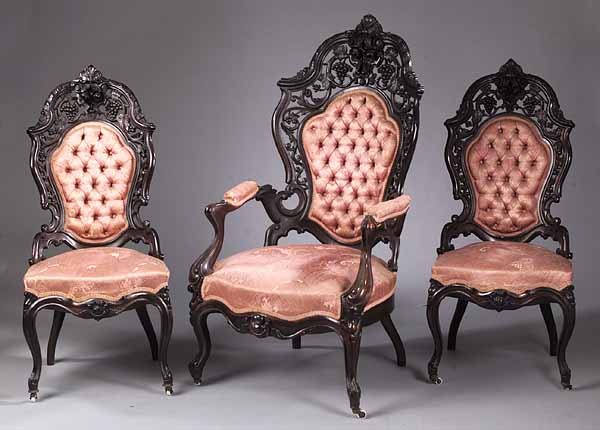 Laminated Rosewood Parlor Suite, J. & J.W. Meeks