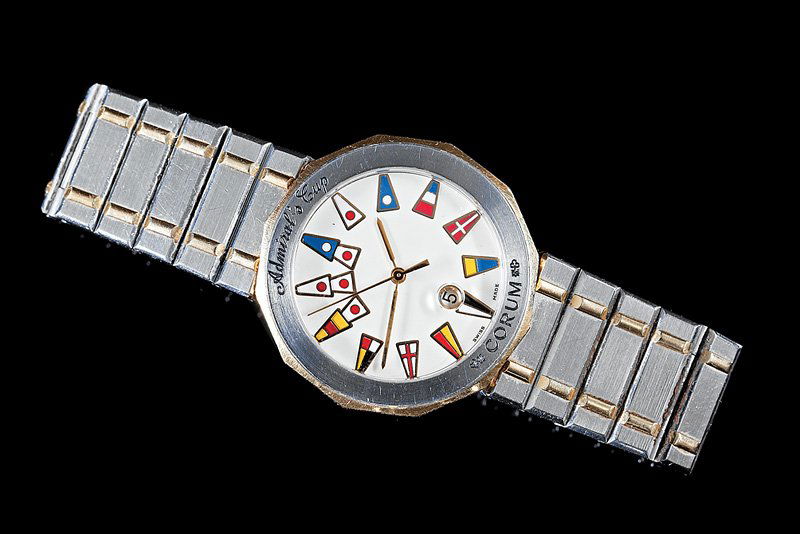 Corum Stainless Steel, Yellow Gold Admiral's Watch: Corum Stainless Steel and 14 kt. Yellow Gold Admiral's Cup Wristwatch