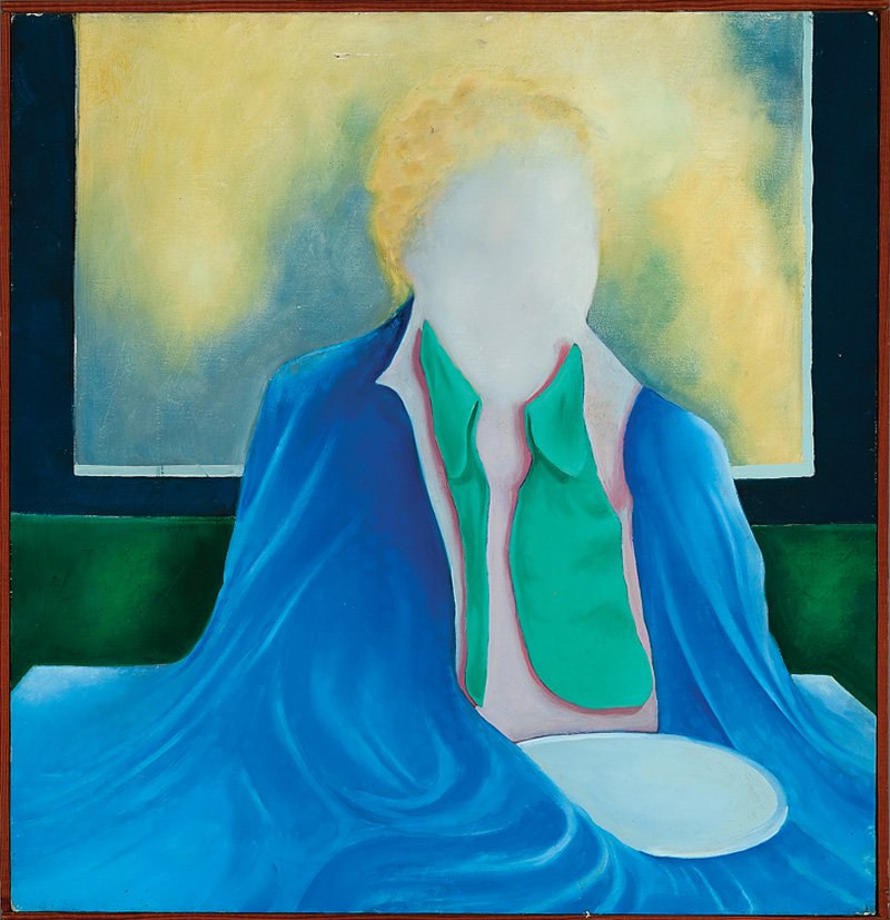John Stennett (American/New Orleans, b. 1948): John Stennett (American/New Orleans, b. 1948), "Table for One", 1984 and "Interior: Settee Study", 2 oils on canvas, unsigned, former with "Aaron Hastings Gallery, New Orleans" label en verso, 20 in. 