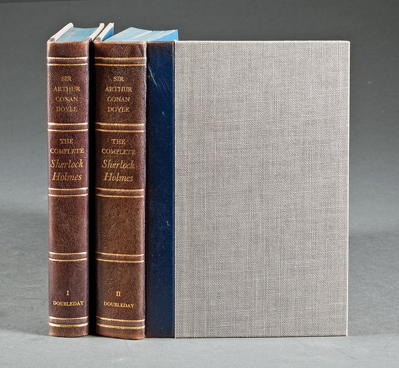 Doyle, Sir Arthur Conan: Doyle, Sir Arthur Conan, The Complete Sherlock Holmes, New York, Doubleday, 1953, 2 volumes, (8 1/4 in. x 5 1/2 in.), original blue half morocco, limited edition, No. 41 of 147 numbered copies with Do
