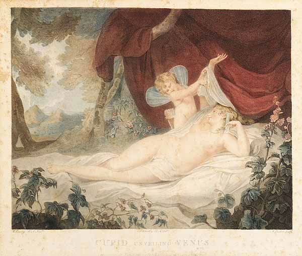 Antoine Cardon, After Francis Wheatley, published: Antoine Cardon (Belgian, 1772-1813), After Francis Wheatley, R.A. (British, 1747-1801) , "Cupid Unveiling Venus", stipple engraving printed in color, published by R. Ackermann, London, May 15, 1800, s