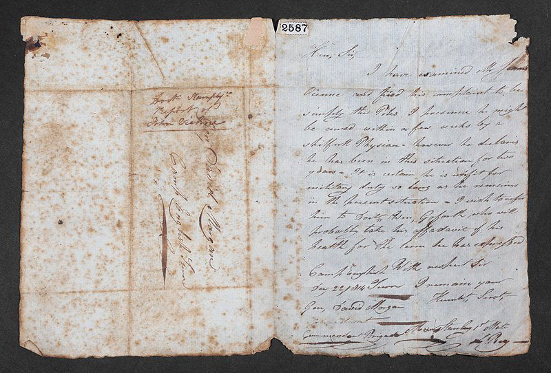 [Battle of New Orlea: [Battle of New Orleans], incl. autographed letter signed M. Stanley, 1st Mate of Gen. David B. Morgan, Dec. 22, 1814, request for medical leave, 8 1/2 in. x 12 in.; autographed letter signed Gen. S. H