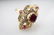 Estate Ring 18k YG 1.5 CT Center Ruby sz 6 - 2