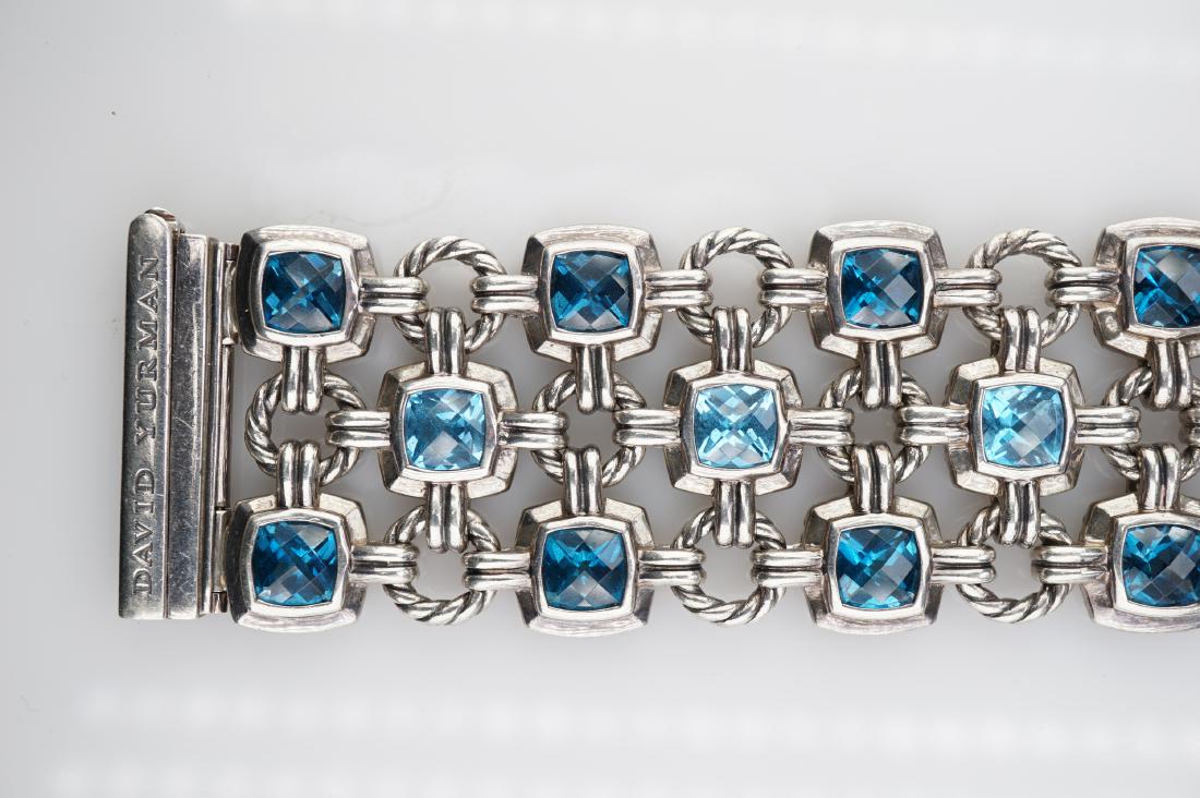 David Yurman 7.25" Triple Aqua and Topaz Bracelet (1 of 4)