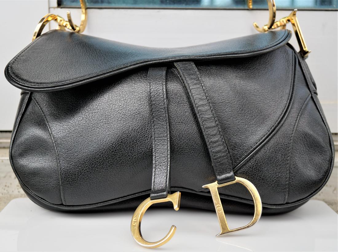 Christian Dior Black Leather Gun Holster Purse