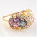 Starfish Diamond & Multistone Ring sz 7 in 14k - 2