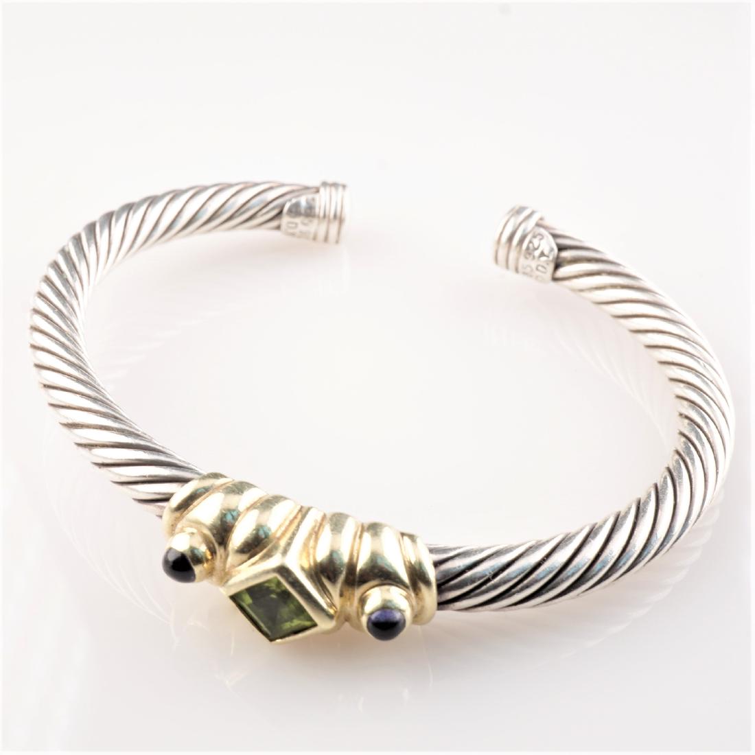 David Yurman Sterling & 14k Bangle Bracelet (1 of 4)