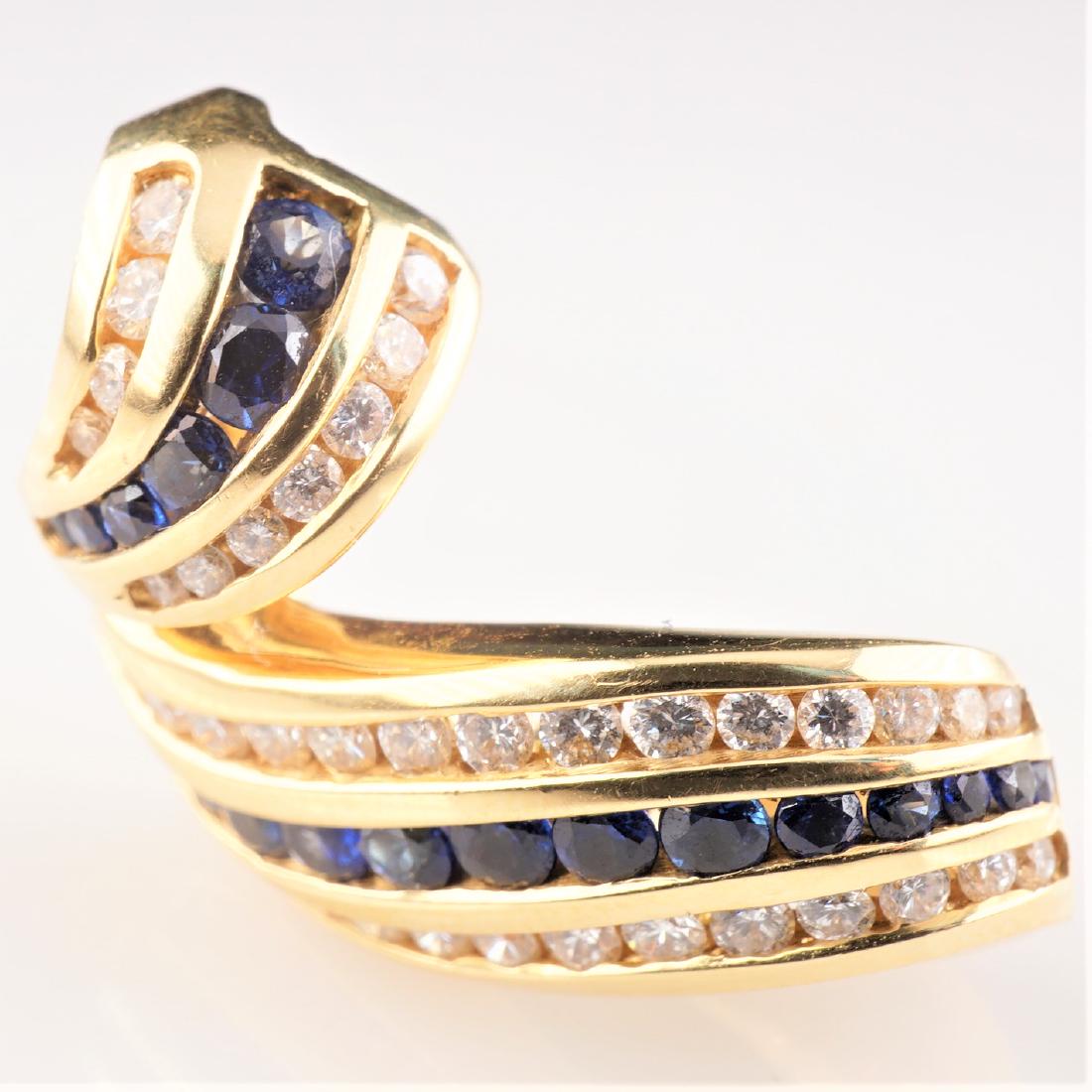 18k YG Charles Krypell Sapphire & Diamond Slide Pendant (1 of 5)