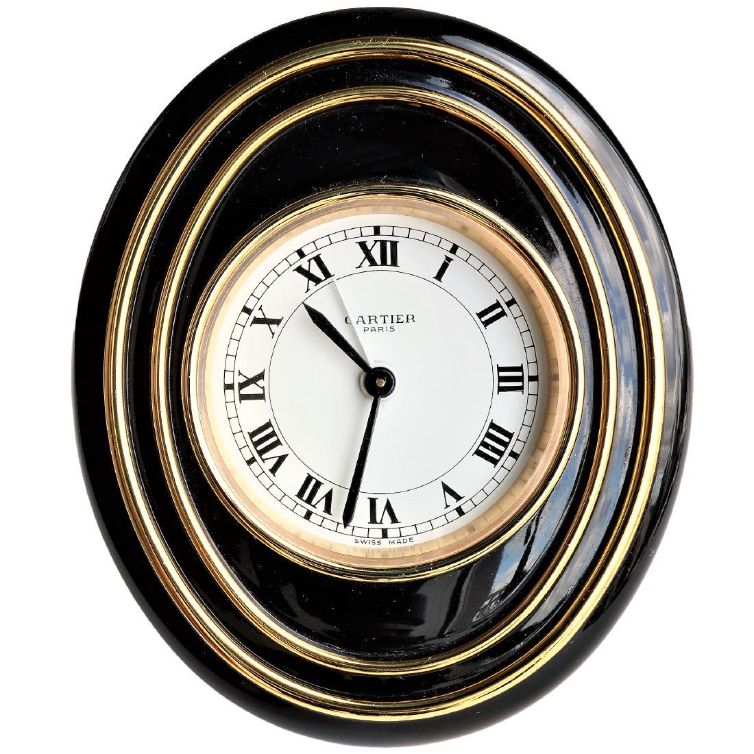 Must de Cartier Guilloche Enamel Desk Clock (1 of 5)