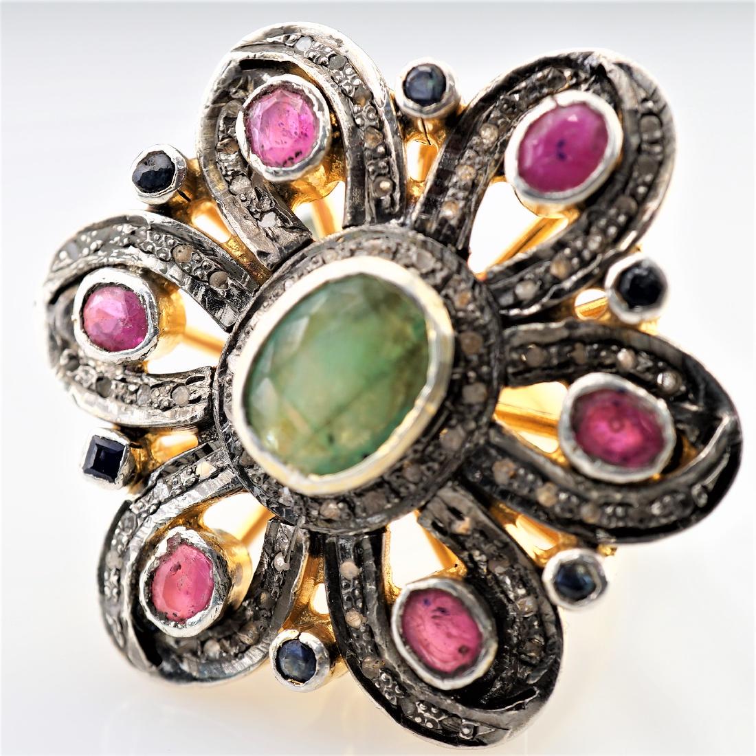 3.15 Ct Emerald Ring sz 8.25 (1 of 3)