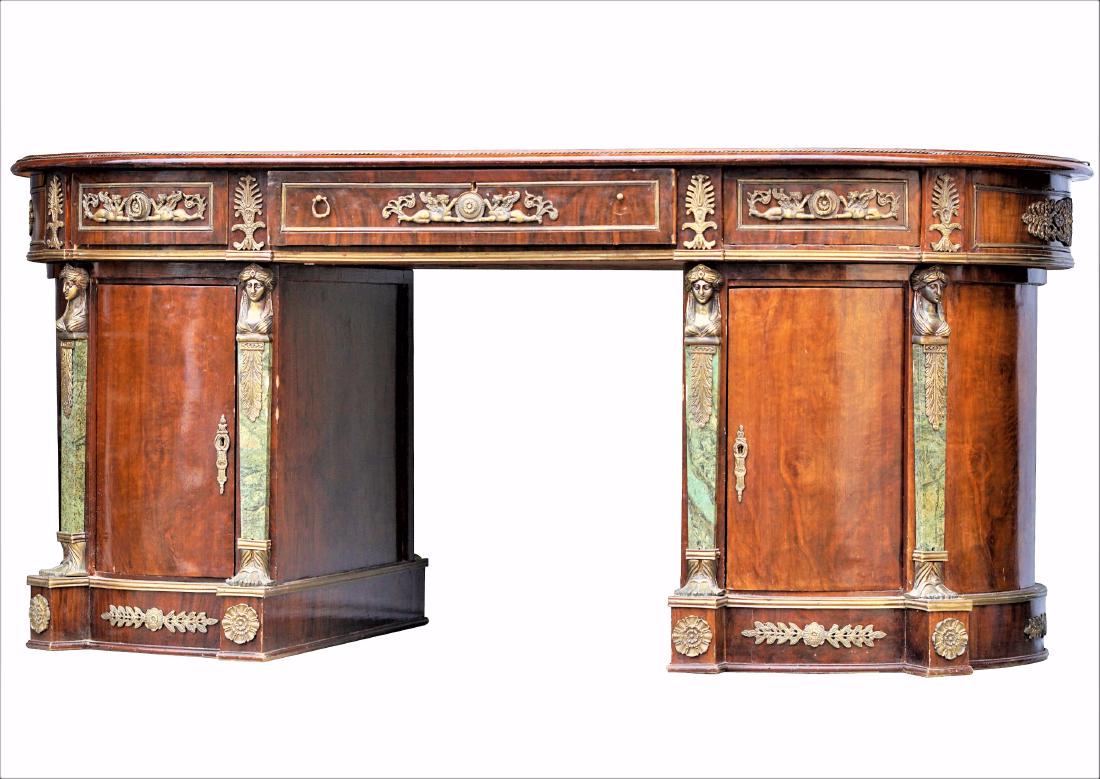 Antique Empire Style Mahogany Desk (1 of 7)