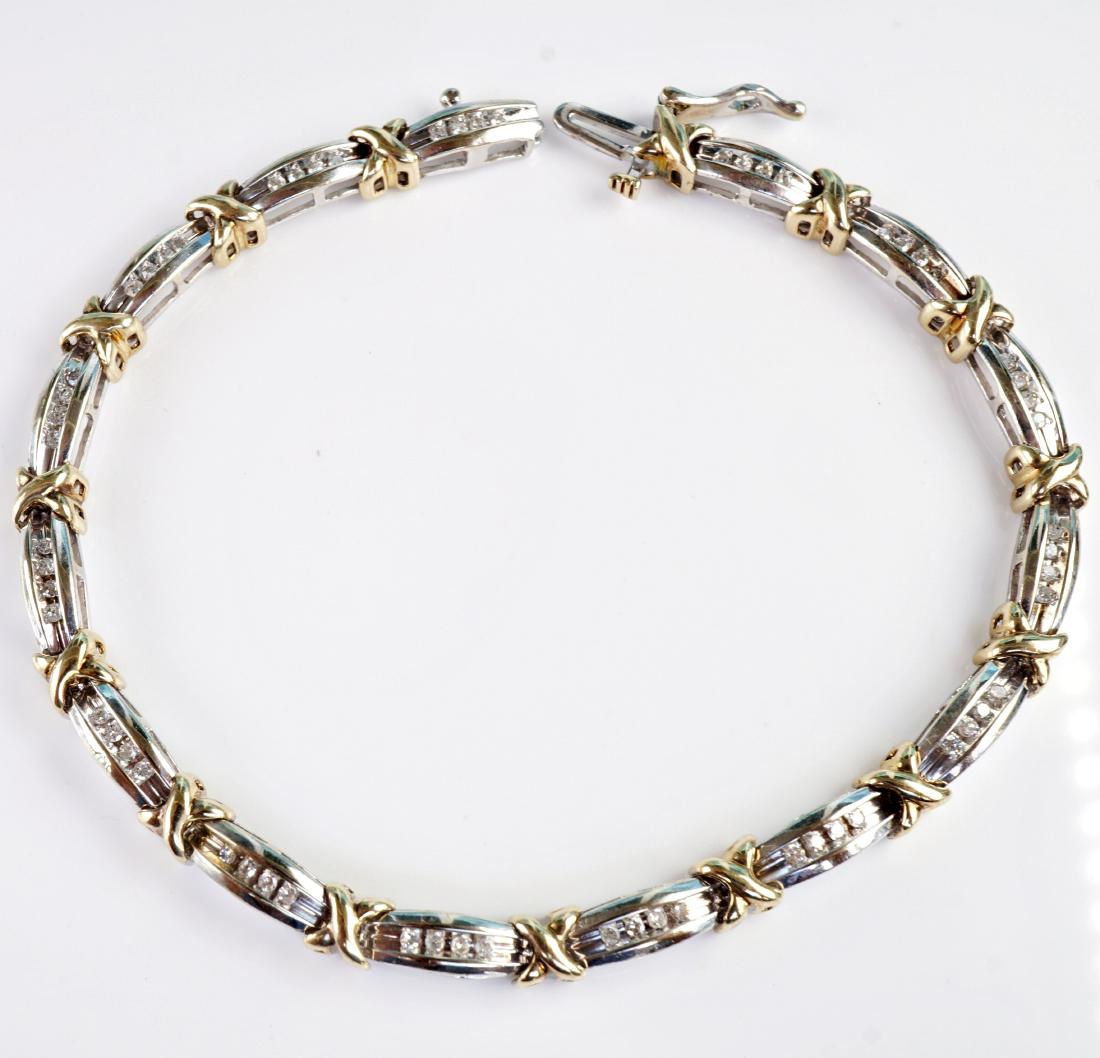 7.5" Diamond and Gold Bracelet (1 of 4)