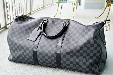 Louis Vuitton Keepall 55 Damier Cobalt Duffle Luggage