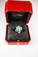 Cabochon Emerald and Diamond Ring Marked Cartier