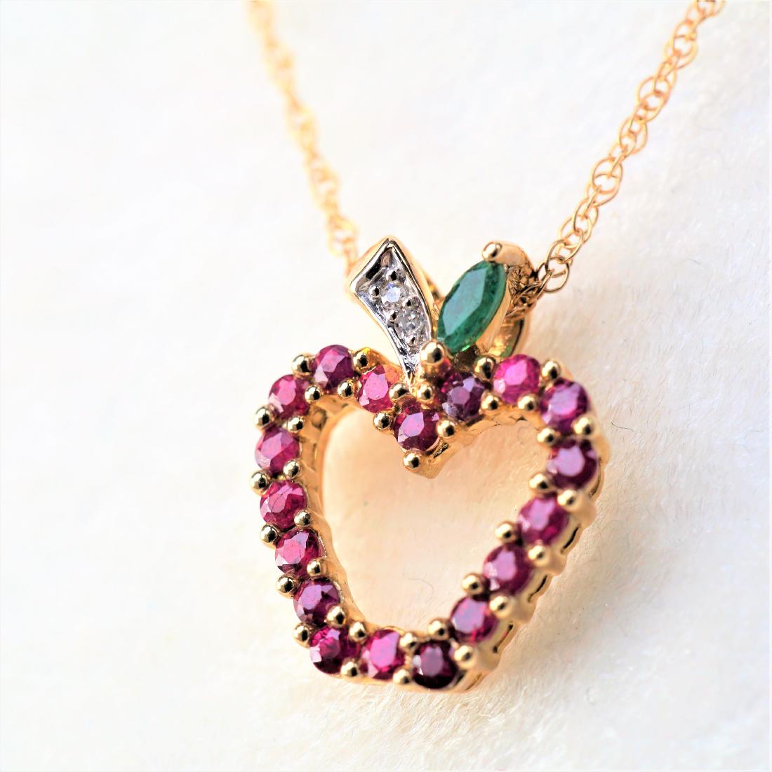 Yellow Gold Apple Pendant (1 of 3)