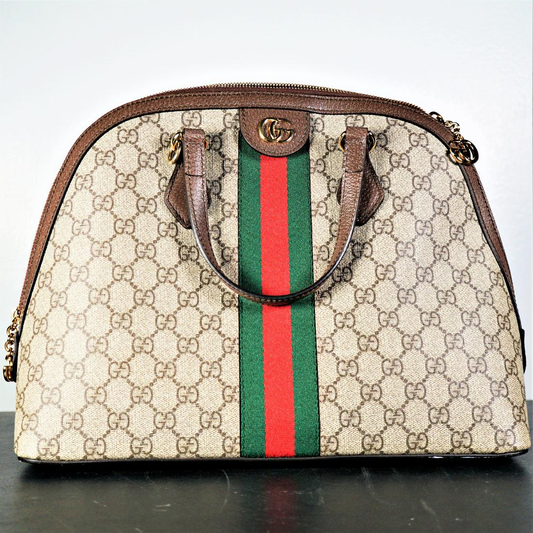 Ophidia Medium Web GG Supreme Top-Handle Bag (1 of 8)