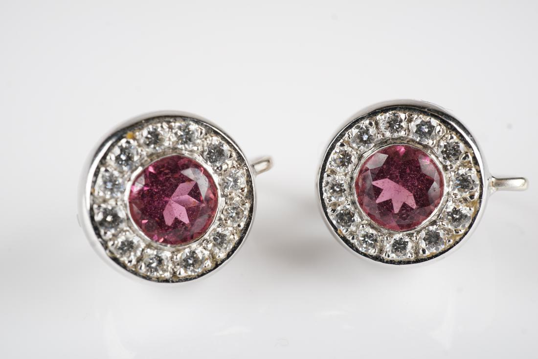 14k White Gold Tanzanite & Diamond Earrings (1 of 4)