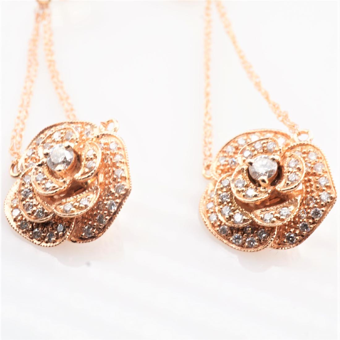 14K RG Le Vian Diamond Drop Earrings (1 of 6)