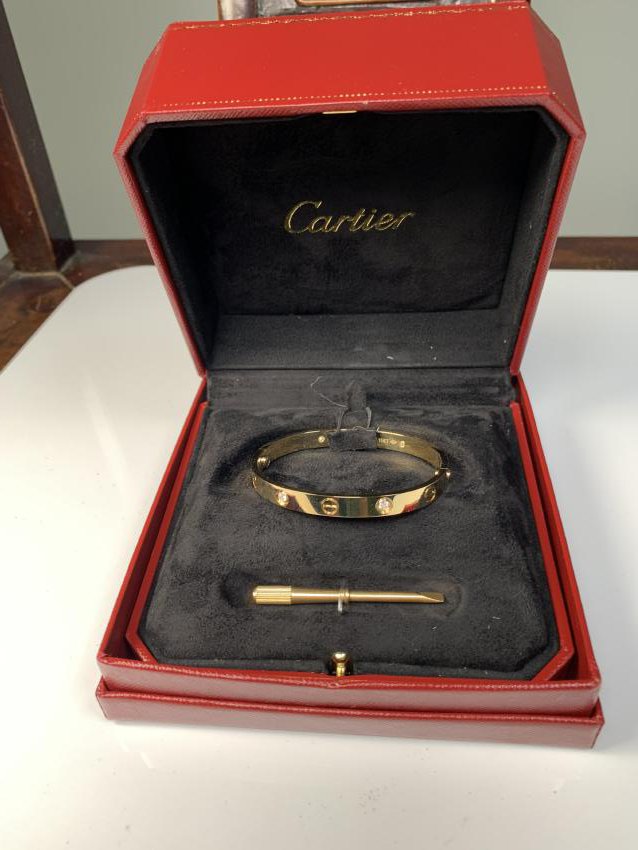 18k YG Diamond Love Bracelet (1 of 6)