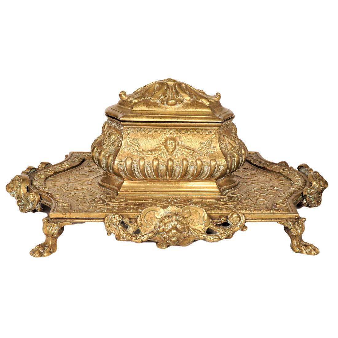 Louis XV Style Gilt Bronze Inkwell (1 of 7)
