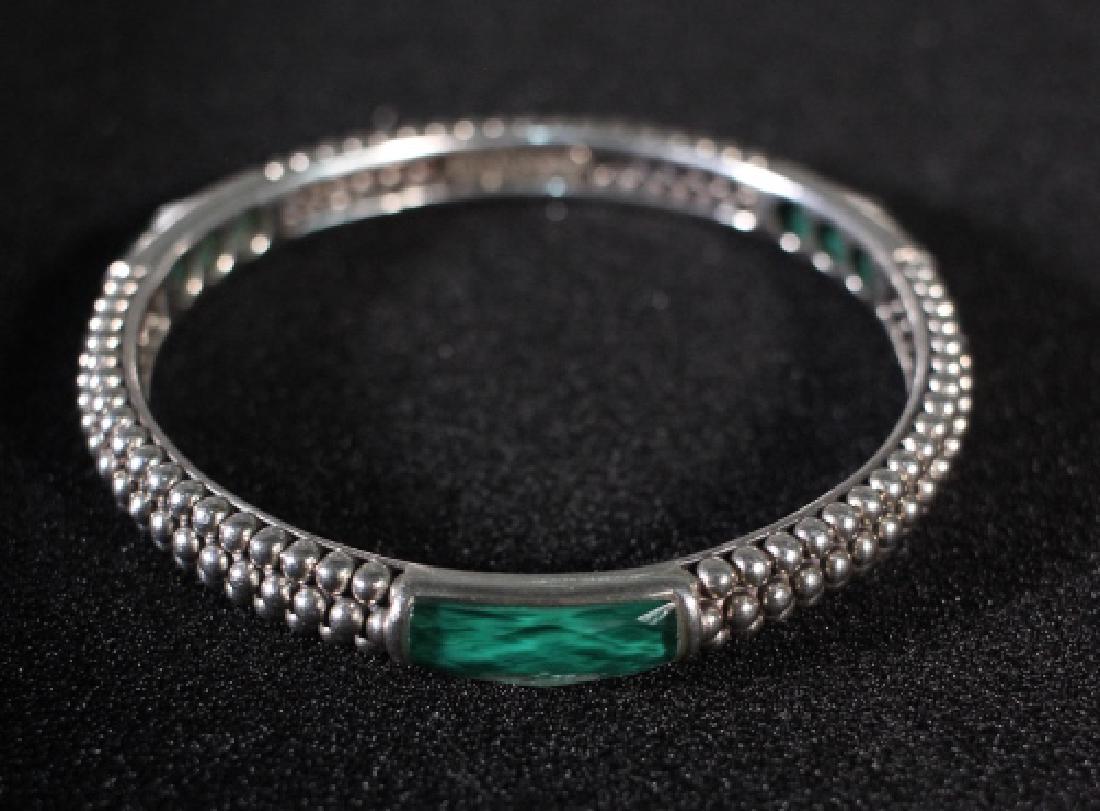 Lagos Sterling Maya Malachite Bangle Bracelet (1 of 2)
