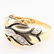 18K YG Enamel and Diamond Leaf Ring sz 7 - 3