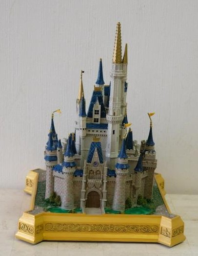 Larry Nikolai Sleeping Beauty Castle Sculpture: The Art Of Disney Theme Parks 'Sleeping Beauty Castle' by artist Larry Nikolai.Note: Missing Some decorative flags.